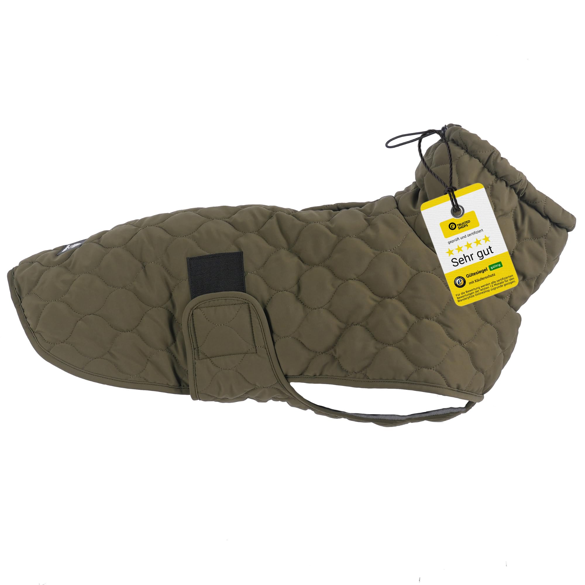 Wanderpfote Dog Coat - Quilted Jacket Dog Jacket Stylish and Elegant - Waterproof Dog Coat - Ideal for Small and Medium Dogs (Green, L)