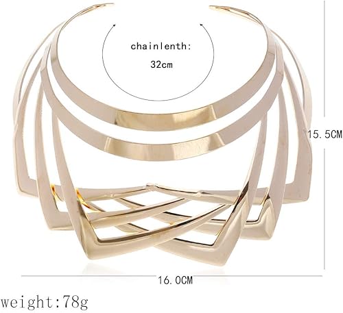 Miniatura 5 de Gold Choker Necklace for Women Men African Jewelry Necklace Statement Necklace Choker Collar Bib Gold Costume Jewelry for Girls Accessories Gift
