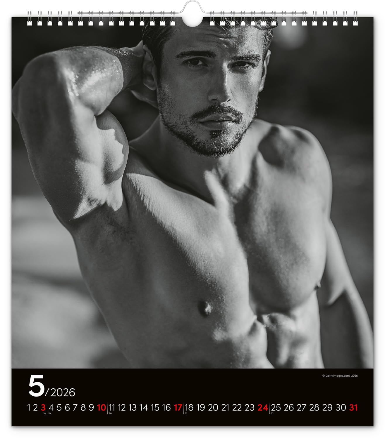 Men 2026, Wandkalender Nackte Männer Erotik Kalender, Sexy Kalender XXX Erotiek Männerkalender 30 x 34 cm