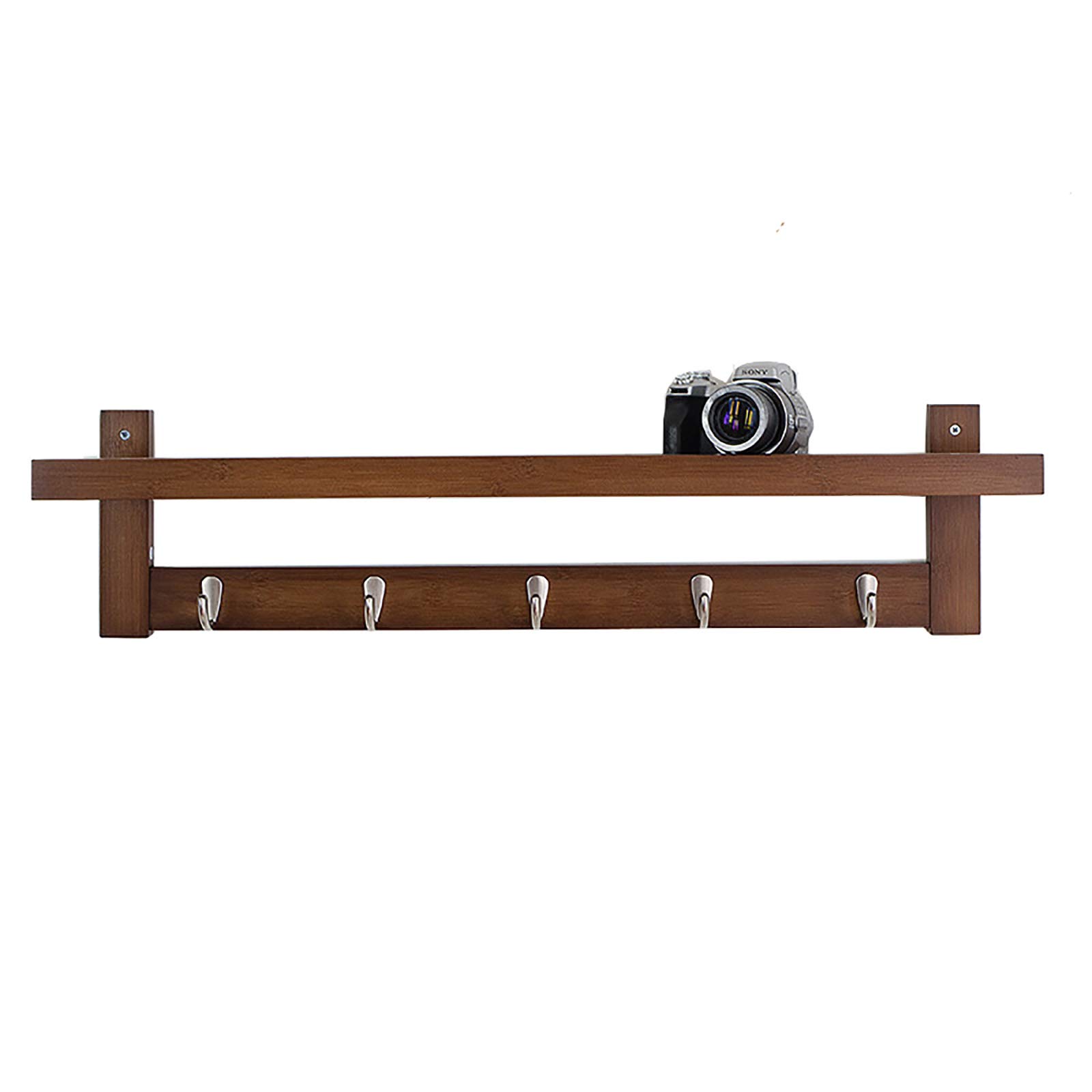 Étagère flottante présentoir en U 74cm avec crochet pour rangement mural de maison
