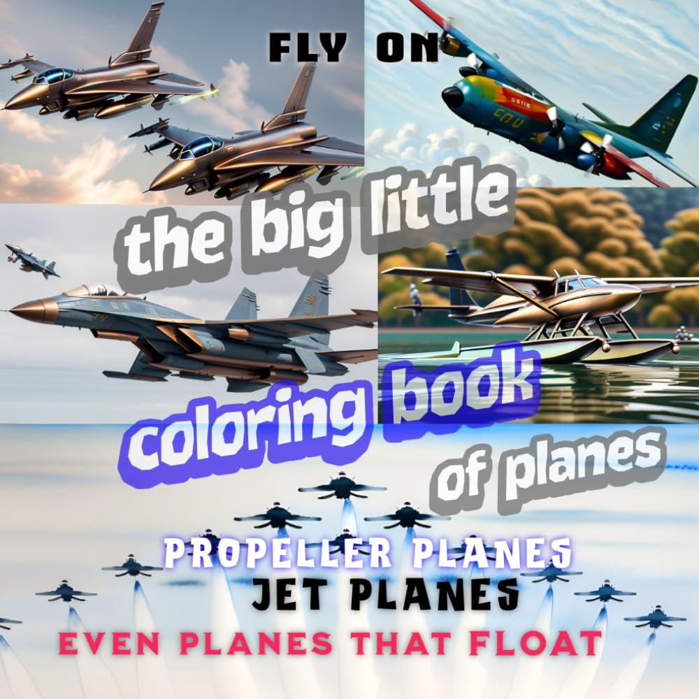 FLY ON THE BIG LITTLE COLORING BOOK OF PLANES FOR AGES 8 TO 80: PROPELLER PLANES, JET PLANES, EVEN PLANES THAT FLOAT AND ALWAYS JUST FLY RIGHT