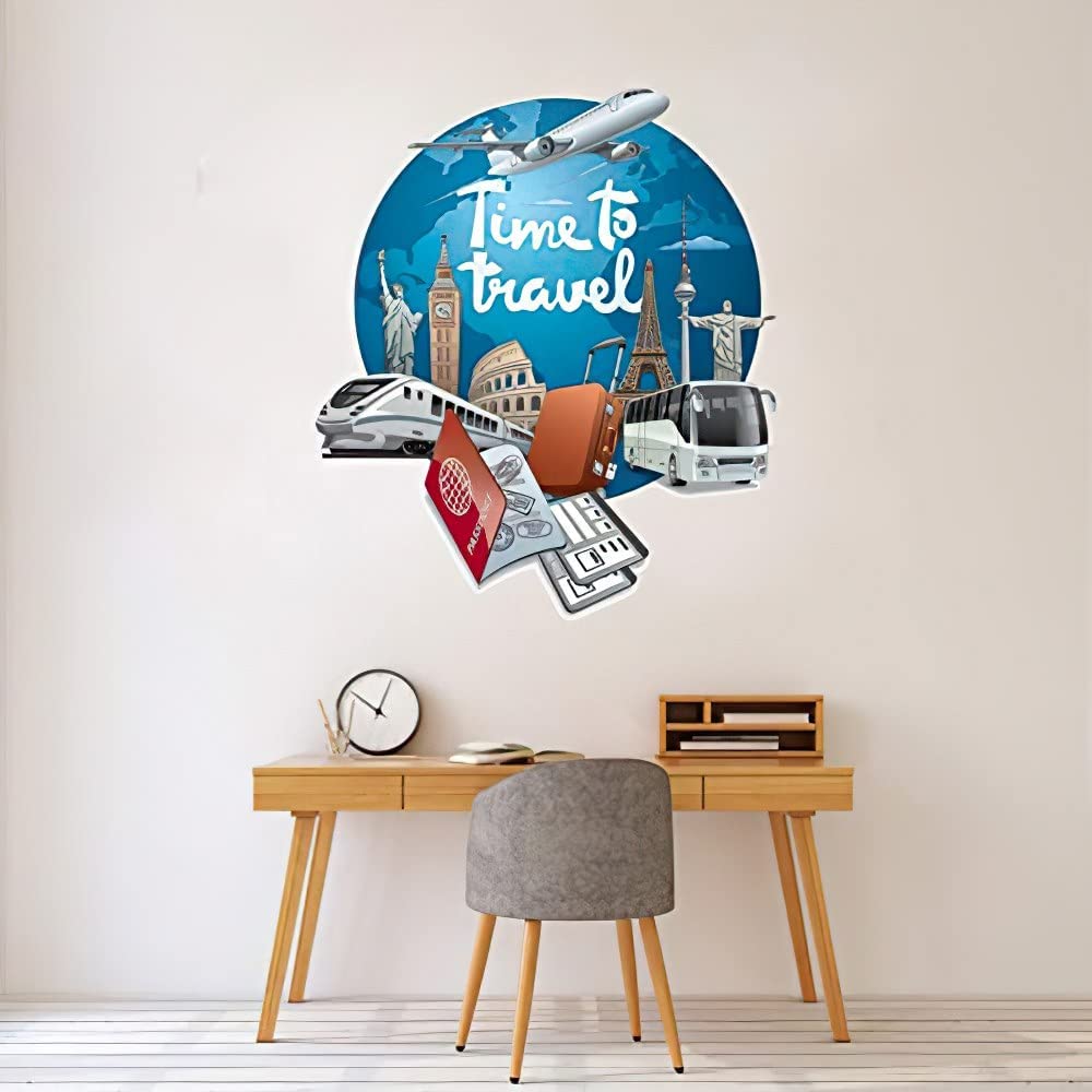 Decals Creation Time to Travel Vinyl Wall Sticker for Living Room, Bedroom, Kids Room, (Size - 58 cm X 51 cm) (B0BHR3KBD8) Amazon Price History, Amazon Price Tracker