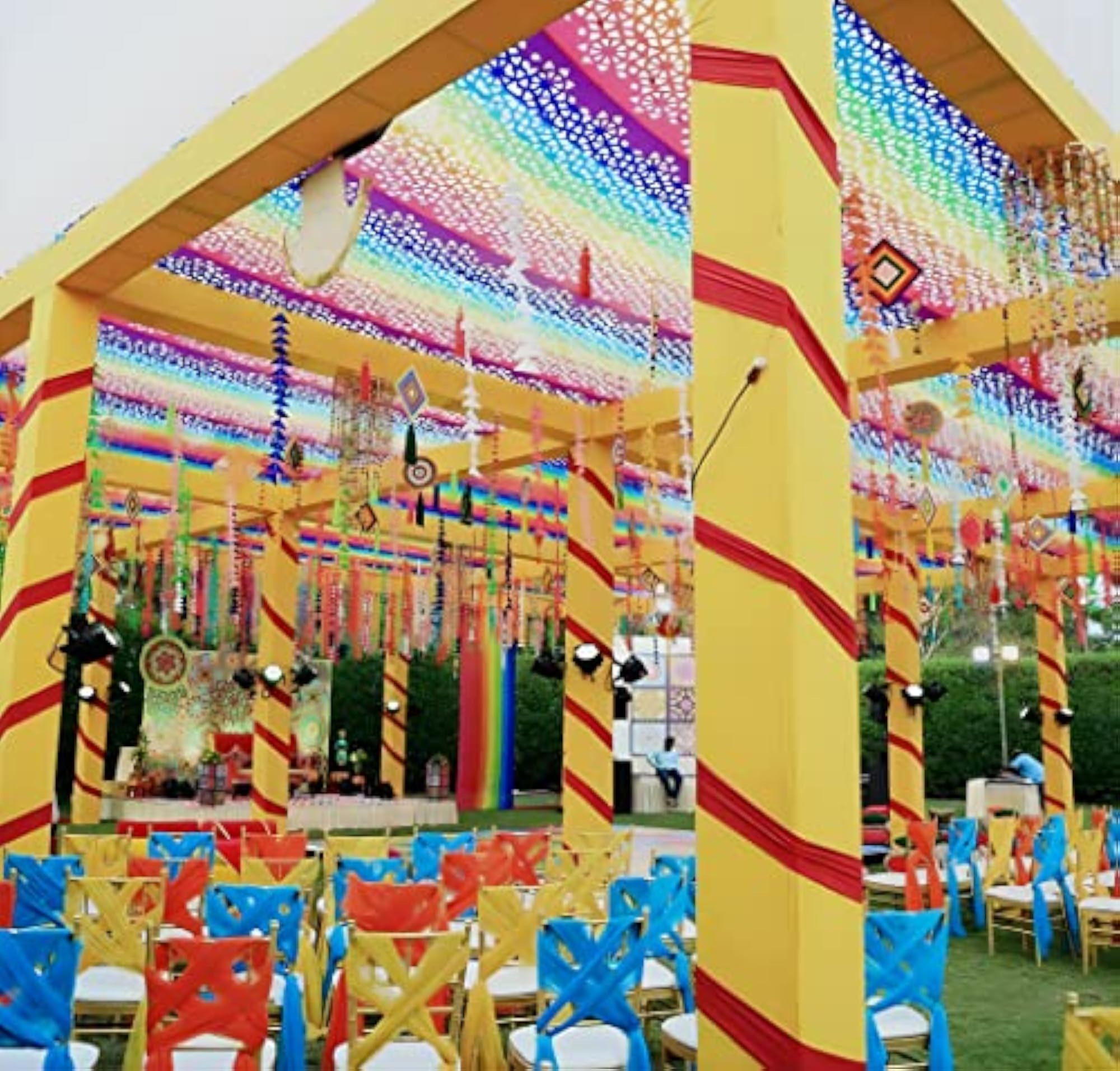 Decorative Triangle Net Cloth Garlands