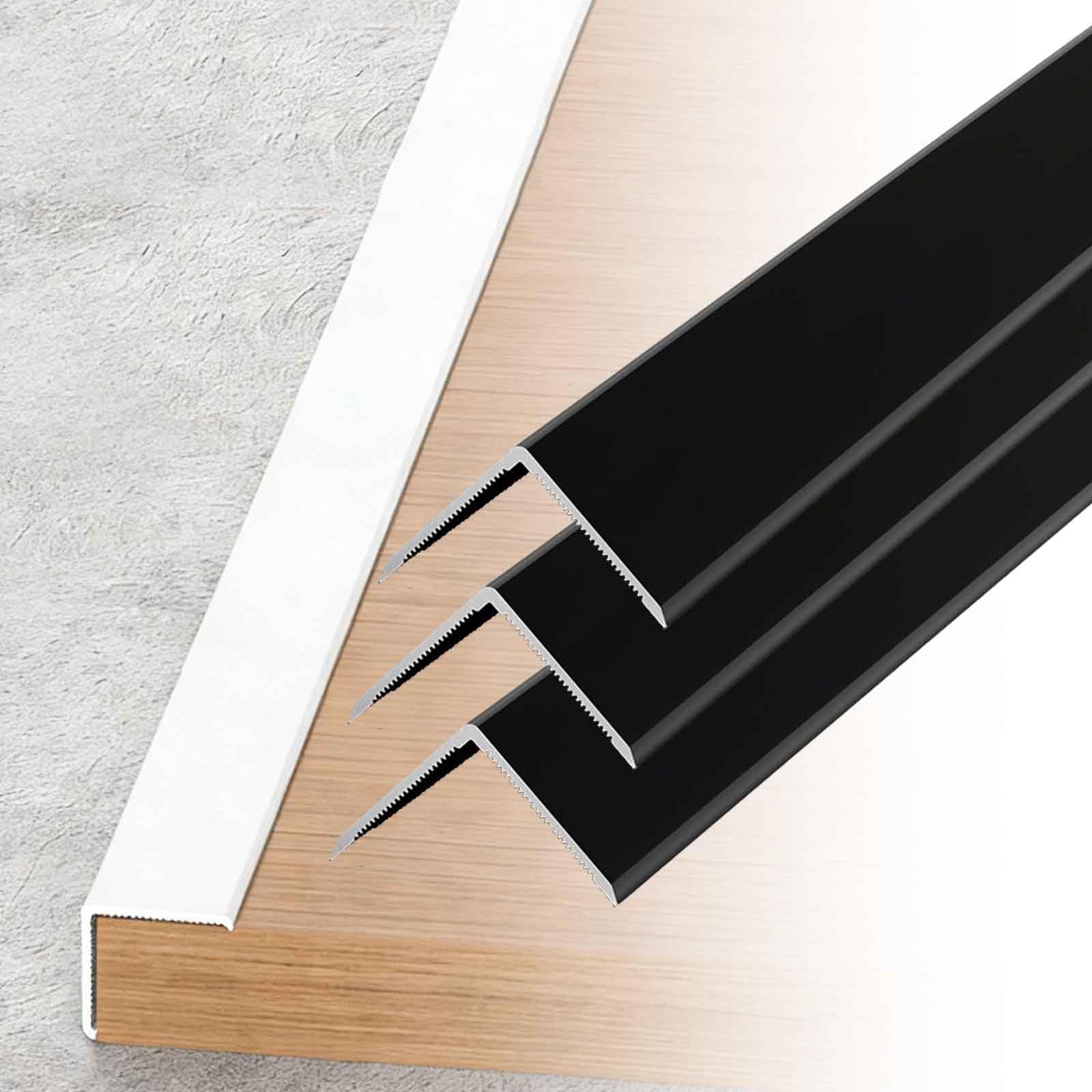 Metal Wall Corner Protector, 3 Pieces Aluminum Corner Guards Corner Protector, Self Adhesive Wall Corner Guard For Edge Of Door Window Furniture Fireplaces Tile Trim Edging(Black,40x40mm)