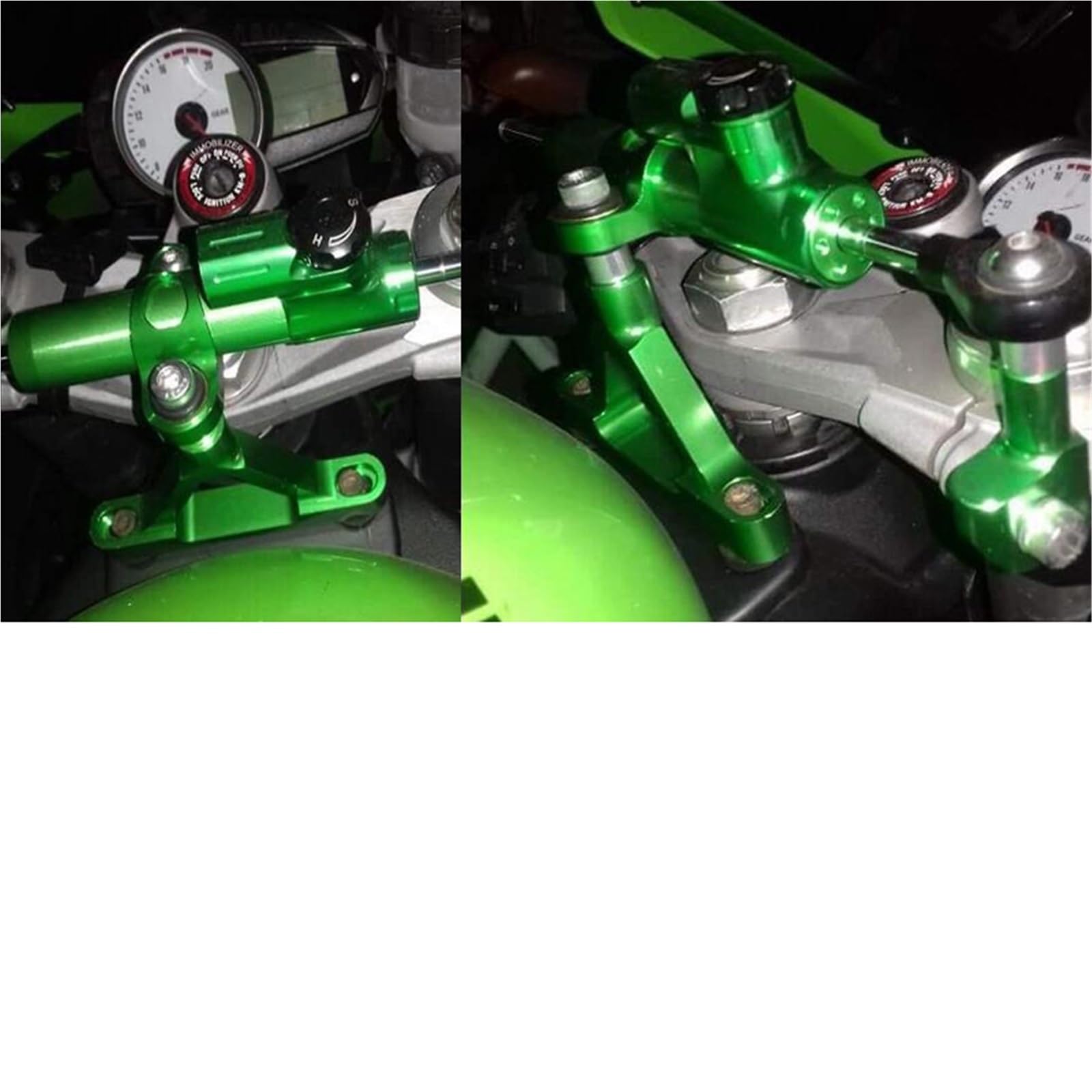 Lenkungsdämpfer Motorrad-Ersatzteil: Lenkungsdämpfer Inkl. Montagesatz Für Kawasaki ZX10R ZX-10R ZX 10R 2004 – 2005(Grey)