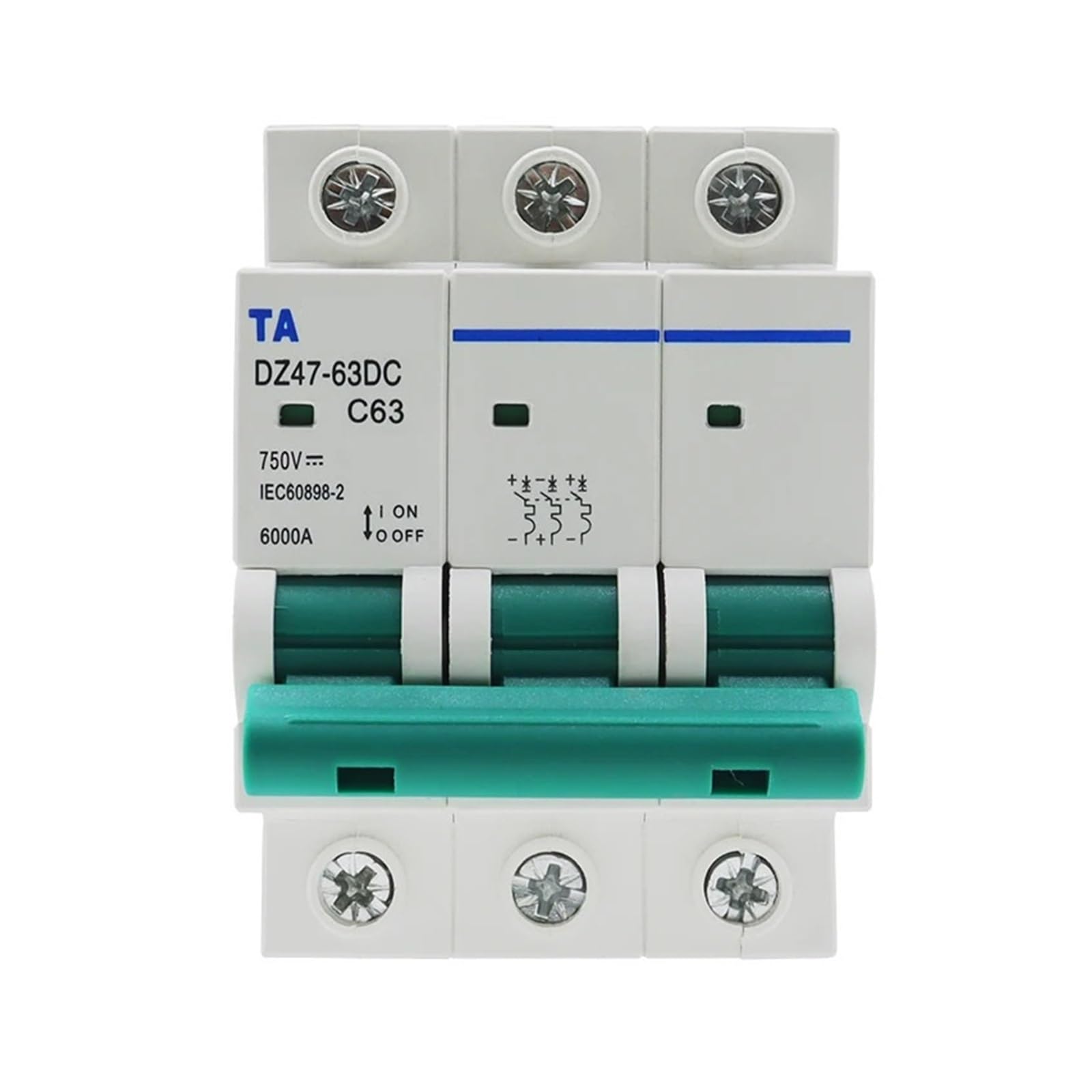 3P Mini Interruttore Solare DC Fotovoltaico PV Interruttore MCB 750V 16A 32A 40A 50A 63A Interruttore Aria