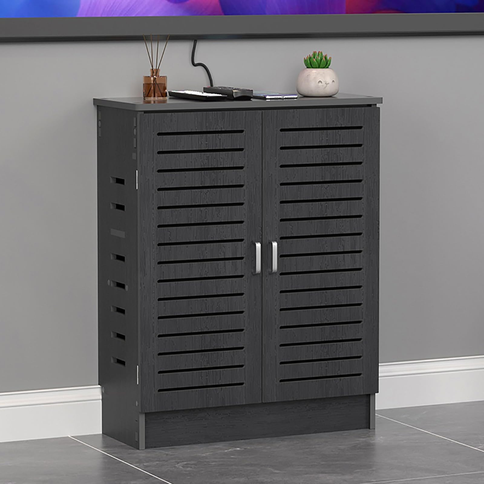Organisateur pour routeur WiFi en PVC blanc, idéal pour épurer votre bureau à domicile