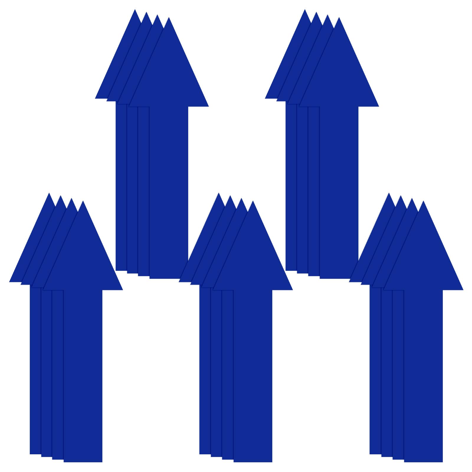 M METERXITY 20-Pack Arrow Sticker, 8 Inch PVC Self Adhesive Arrow Sign for Floor Road Wall Office Marking Road Instructions, Waterproof Arrow Stickers [Dark Blue]