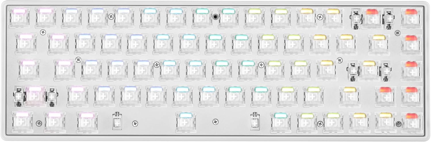 DrunkDeer G65 Rapid Trigger Mechanical Keyboard Magnetic Switch Gaming Keyboard TKL RGB Backlight 65% Size Compact Wired USB Barebone No Keycap White