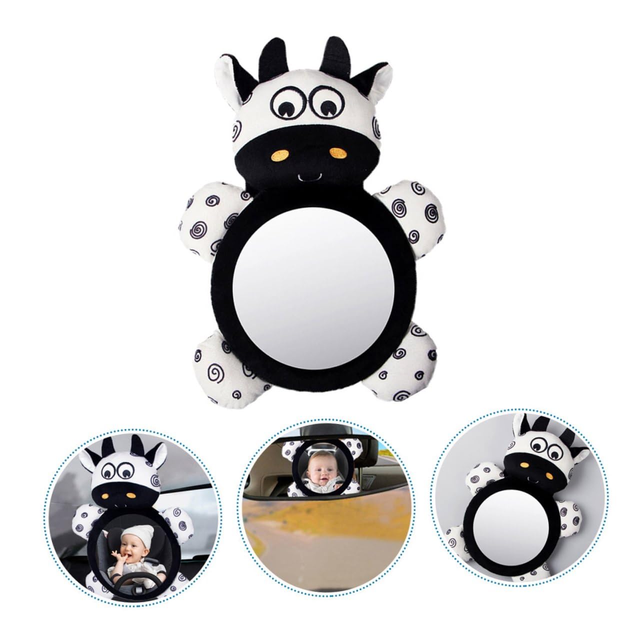 Toddmomy 3 Piezas Retrovisor de Seguridad de Observación Trasero de Animal con Recién Nacidos