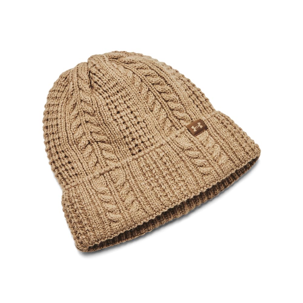 Under Armour Women's (263) Camel / Coyote / Camel Halftime Cable Knit Beanie For One Size
