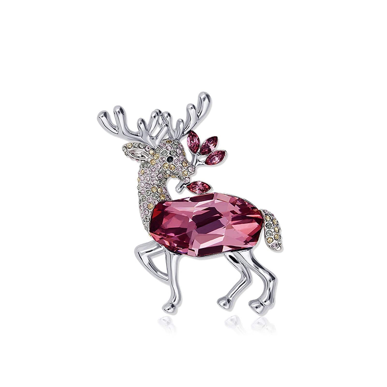 Spilla di cristallo Cervo Spilla Pin Abiti Cardigan Collare Temperamento Spille Sciarpe Chiusura Moda Ragazza Gioielli Spille Regalo per Moglie Spilla Pins,