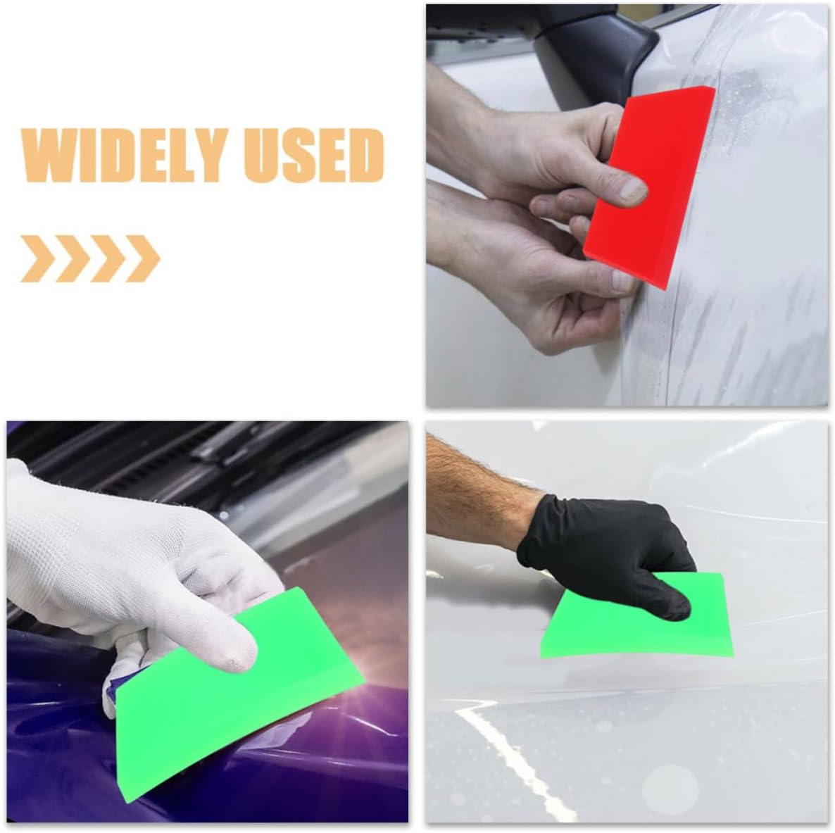 2pcs Car Window Tint Scraper and Film Squeegee Tool Set, Multi-Purpose Pp Material Smoothing Tool for Removing Surface Debris on Car Film and Home Glass