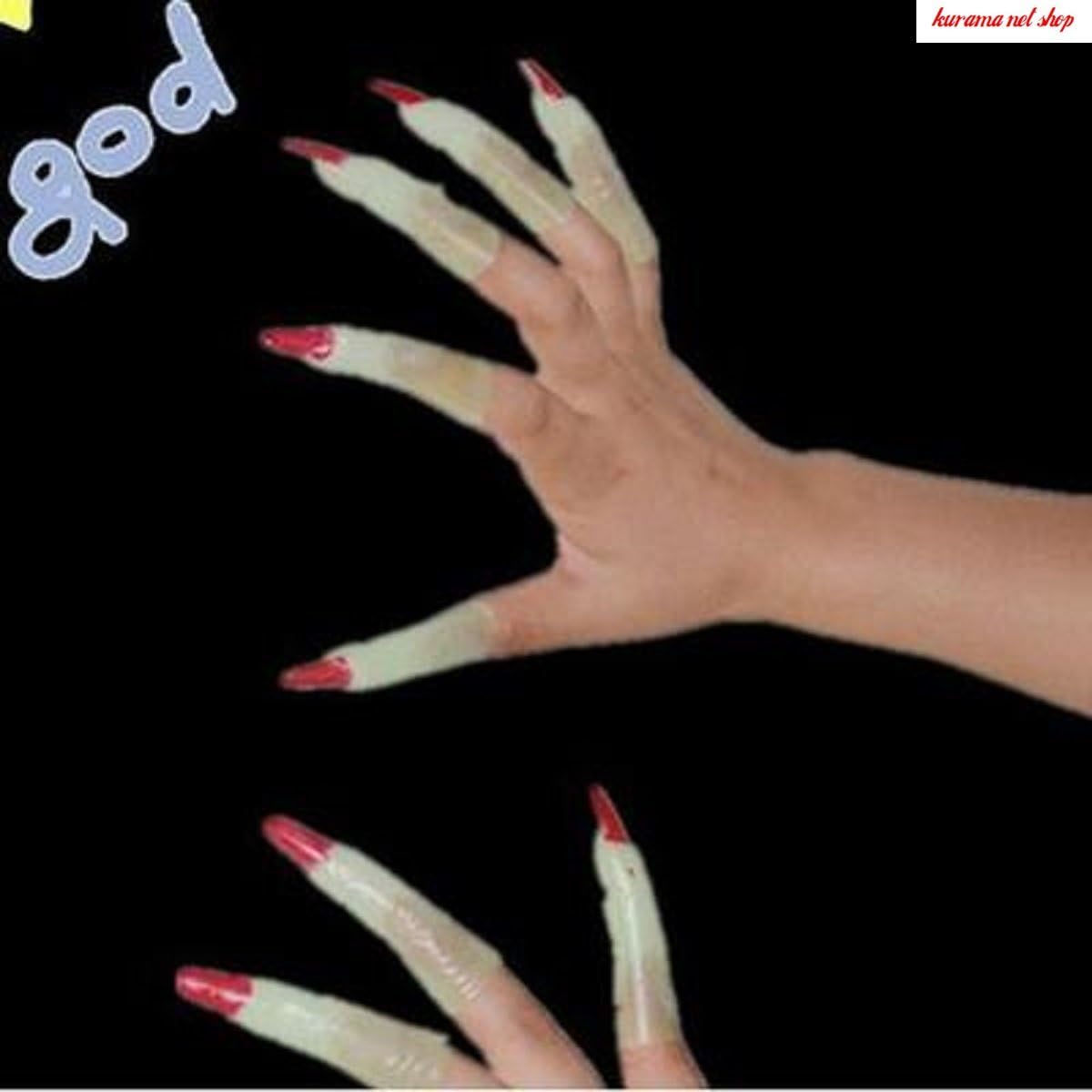 Amazon Co Jp 新春初売り 夜光性光る指長い爪10pcsセット商品 夜光性光る指長い爪10pcsセット商品 ドラッグストア