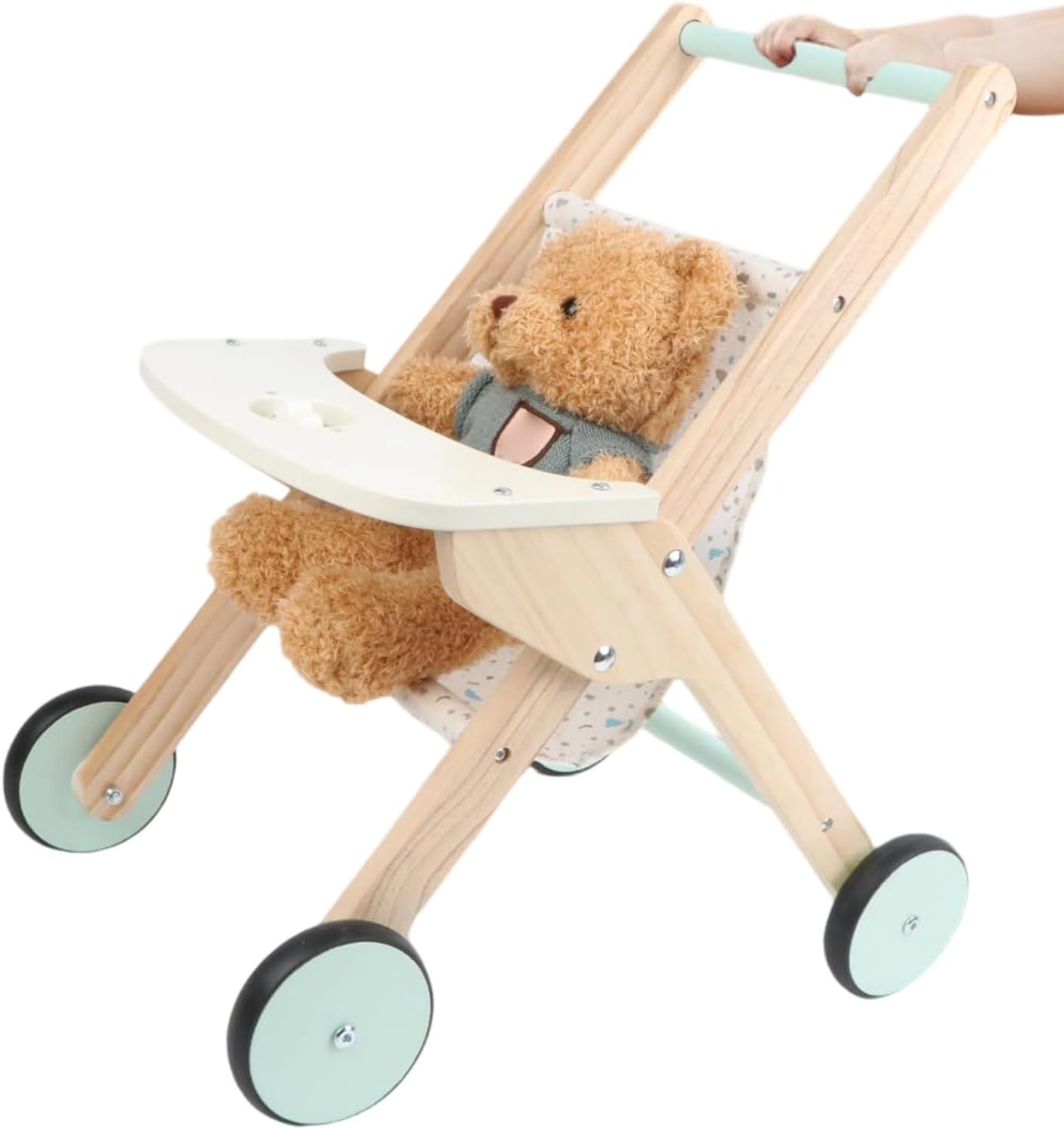 ベビーウォーカー 歩行器 車輪付き | キッズ 木製 学習 歩行器 車輪付き,立ち乗り 教育玩具 子供 男の子 女の子 最初の一歩