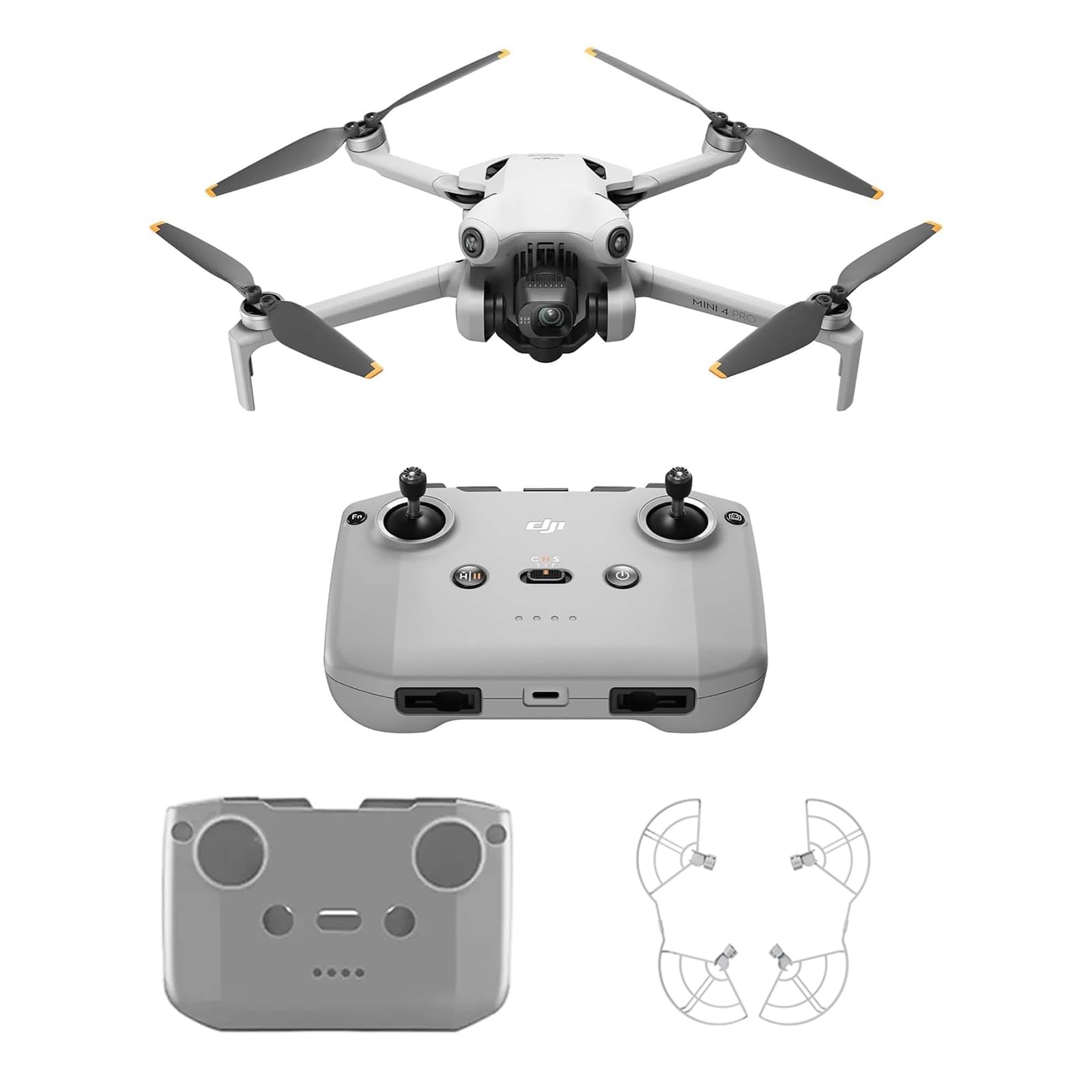 DJI Pack Mini 4 Pro (DJI RC-N2) con accesorios, dron mini plegable con cámara de vÃdeo 4K HDR, menos de 249 g, 34 min de tiempo de vuelo, distancia máx. de transmisión de vÃdeo de 20 km, C0, Gris