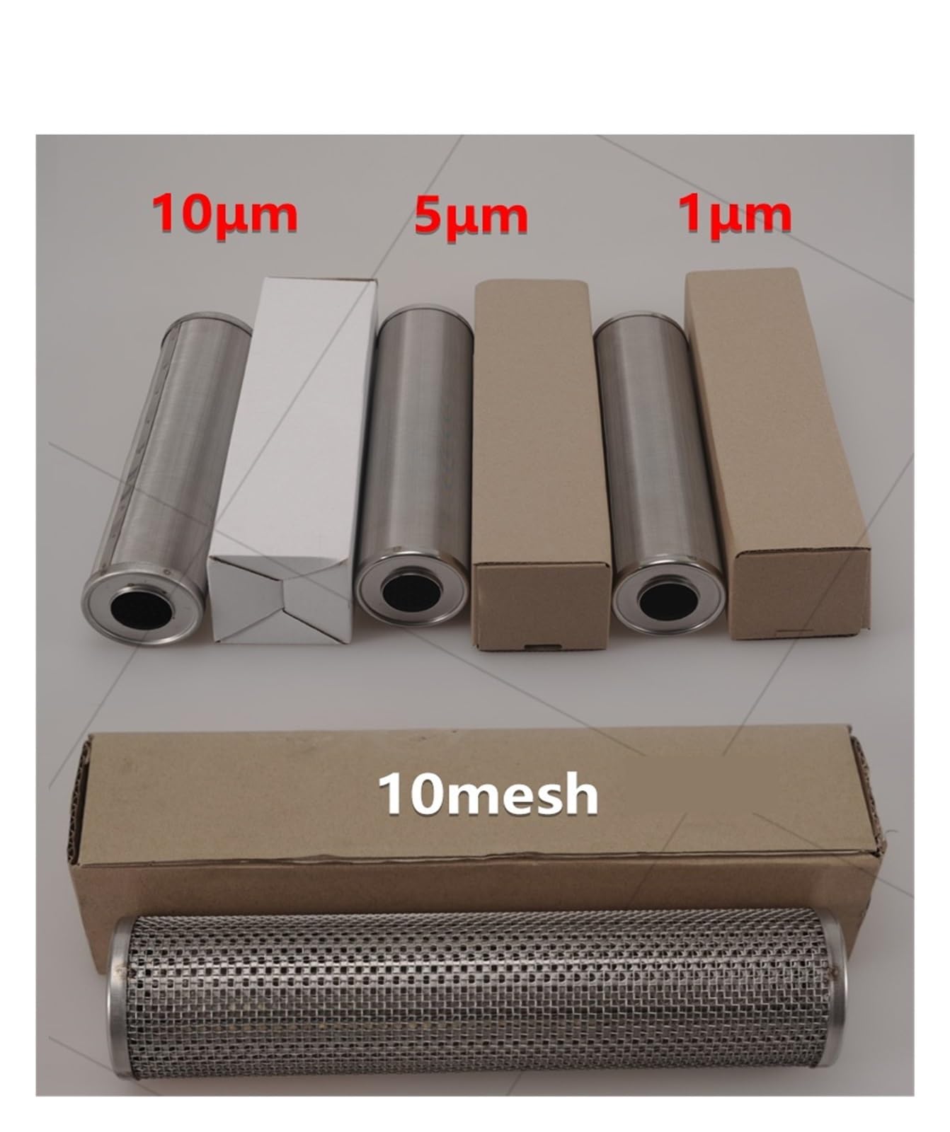 Piezas Del Elemento Filtrante De Acero Inoxidable De 20 * 2,5 Pulgadas, Cartucho De Filtro De Acero Inoxidable, 1um 5um 10um 20um 40um 50um 100um 150u(20inch-1um)