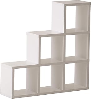 木製 「オープンラック」 DVDラック CDラック キャットタワー キャットツリー 猫 本棚 書棚 ブックシェルフ ウッドラック コレクションラック ディスプレイラック 収納ラック コミック収納 石崎家具 (【階段】, ホワイト)