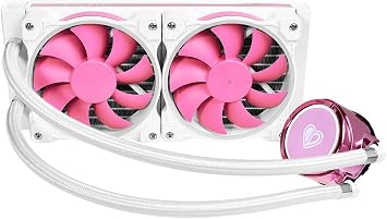 ID-COOLING PINKFLOW 240 CPU Water Cooler 5V Addressable RGB AIO Cooler 240mm CPU Liquid Cooler 2X120mm RGB Fan, Intel 115X/2066, AMD TR4/AM4