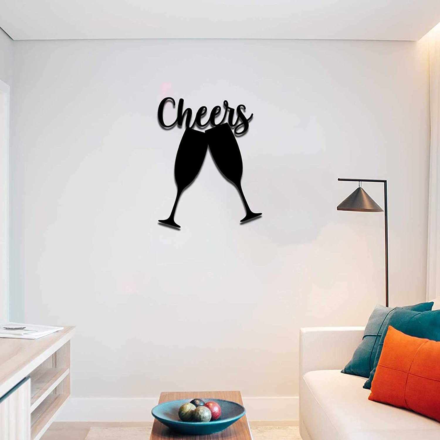 Sculpture murale en métal Champagne : design haut de gamme pour l'art de la table