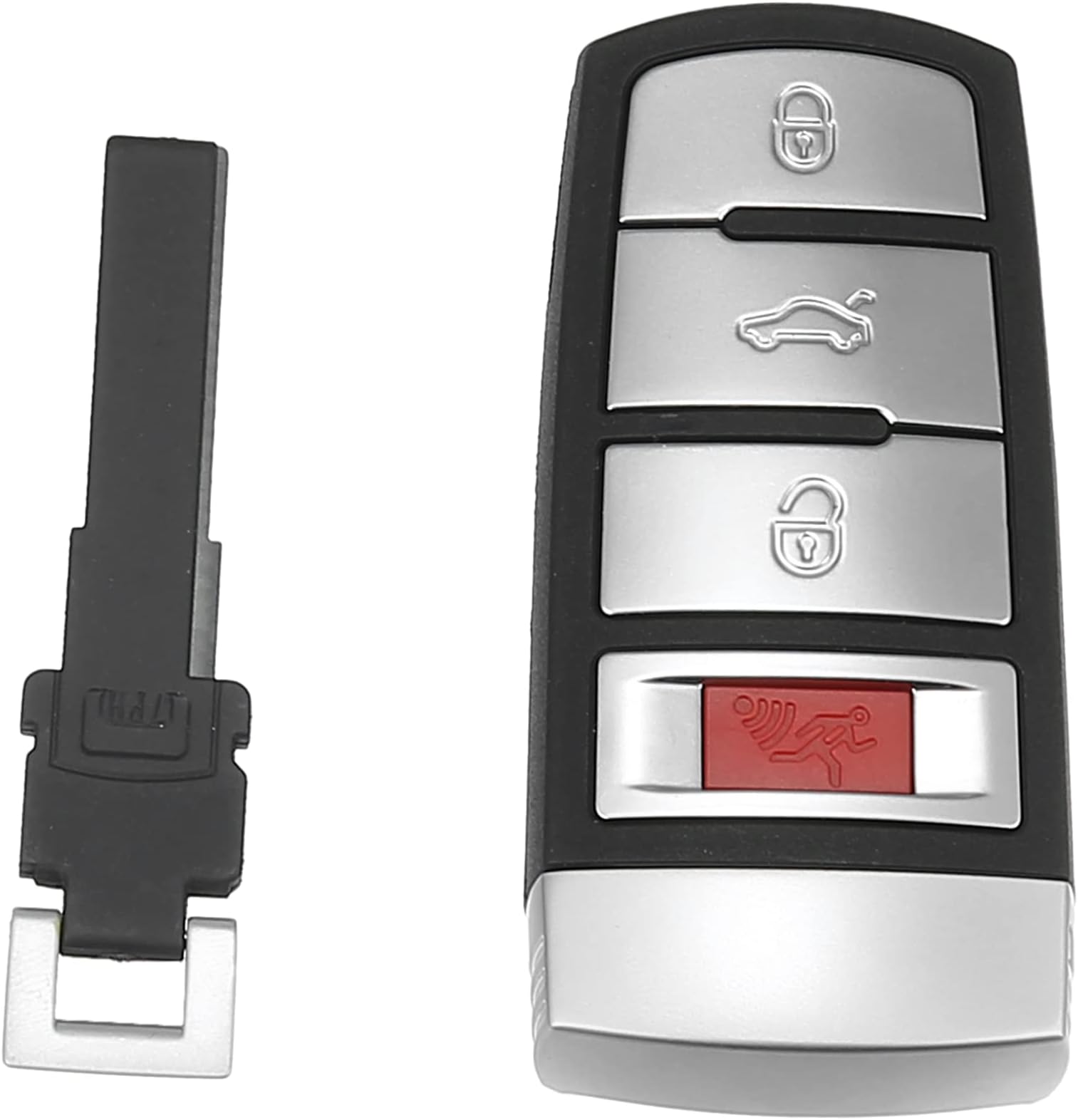 4 Button Replacement Smart Key Fob Case Keyless Entry Remote Key Shell Cover for VW Passat 2006-2010 HLO3C0959752N No Chip