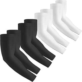 HAIWILL 6 Paar Armwarmers – UPF 50+, Koelend Effect, Ademend, Met Duimgat, Antislip, Voor Dames En Heren, Geschikt Voor Buiten Sporten Zoals Fietsen, Wandelen, Golf En Tennis
