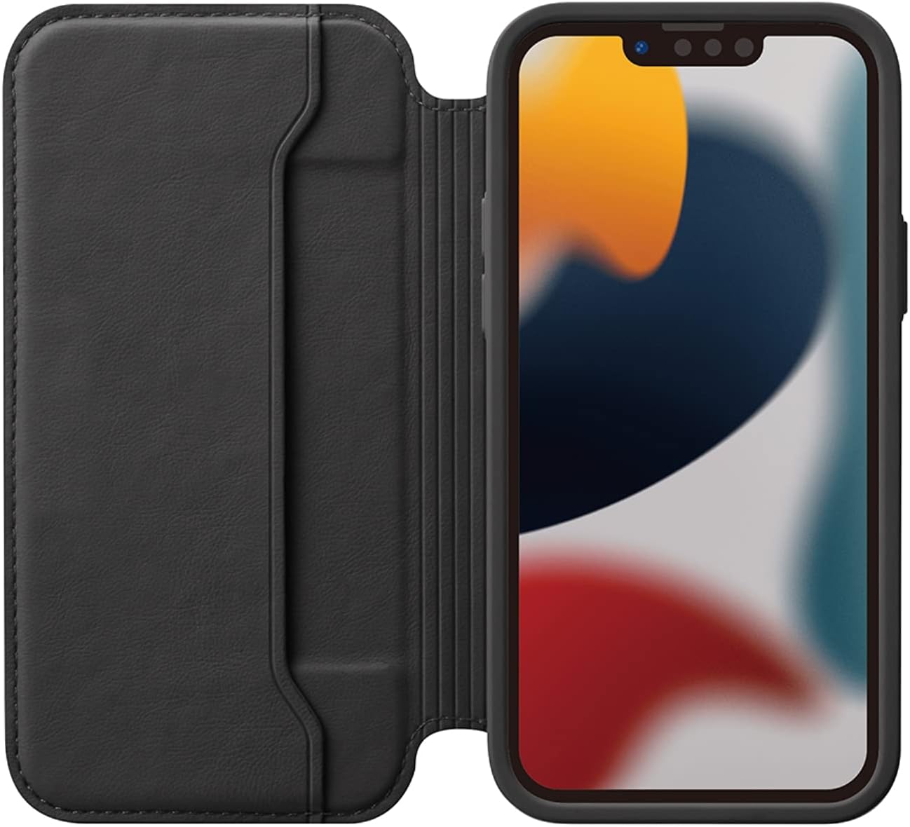 PG-21NGF07BK Glass Flip Case for iPhone 13 Pro, Quilted Black
