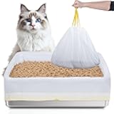20 Count Litter Box Liners, 41'' × 17.7'' Litter Waste Bag for Pellet Litter Box, Suitable for XL and XXL Stainless Steel Sifting Litter Box
