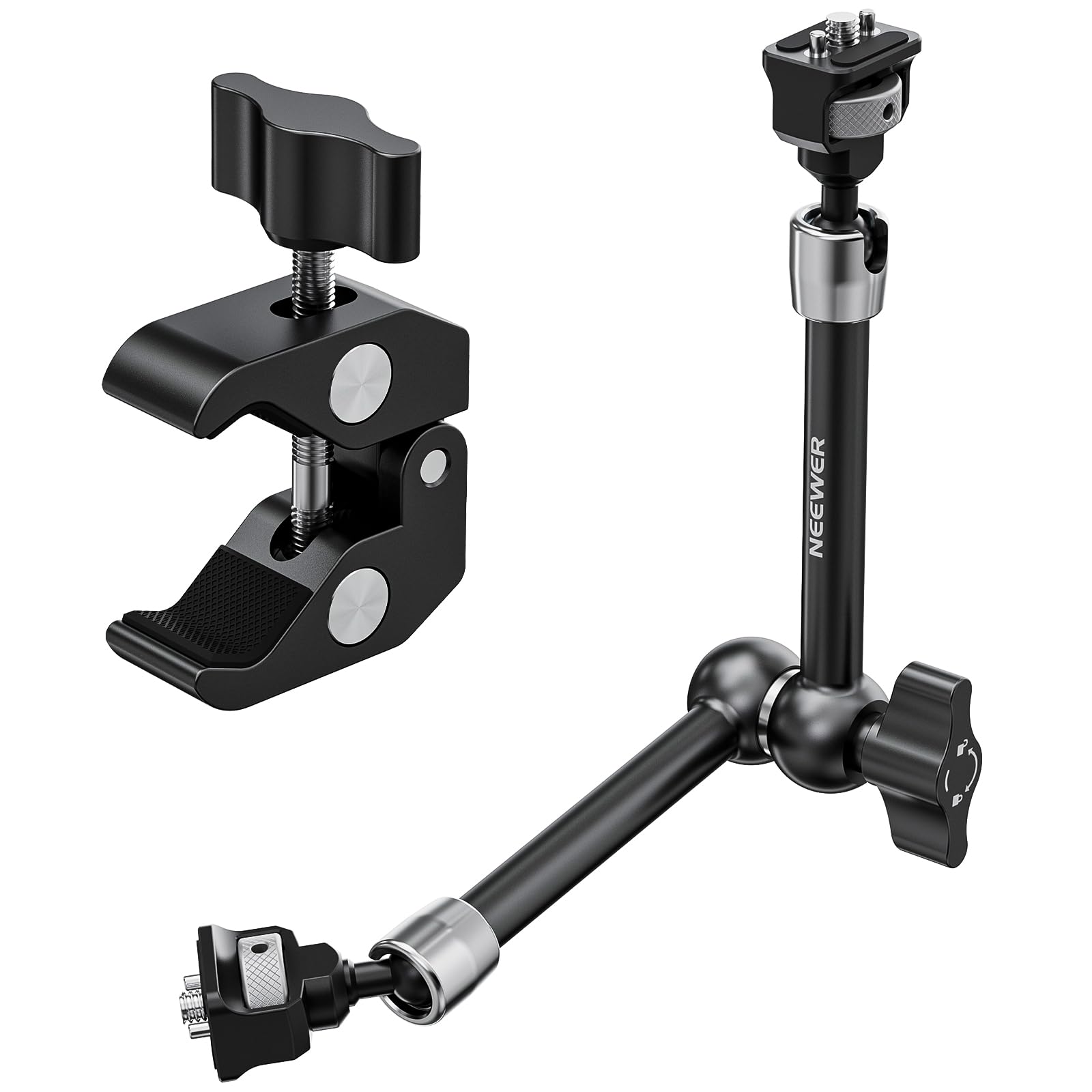 NEEWER モニターアーム　他アタッチメントセット Amazon.co.jp: NEEWER 28cm マジックアーム クランプマウント 関節式