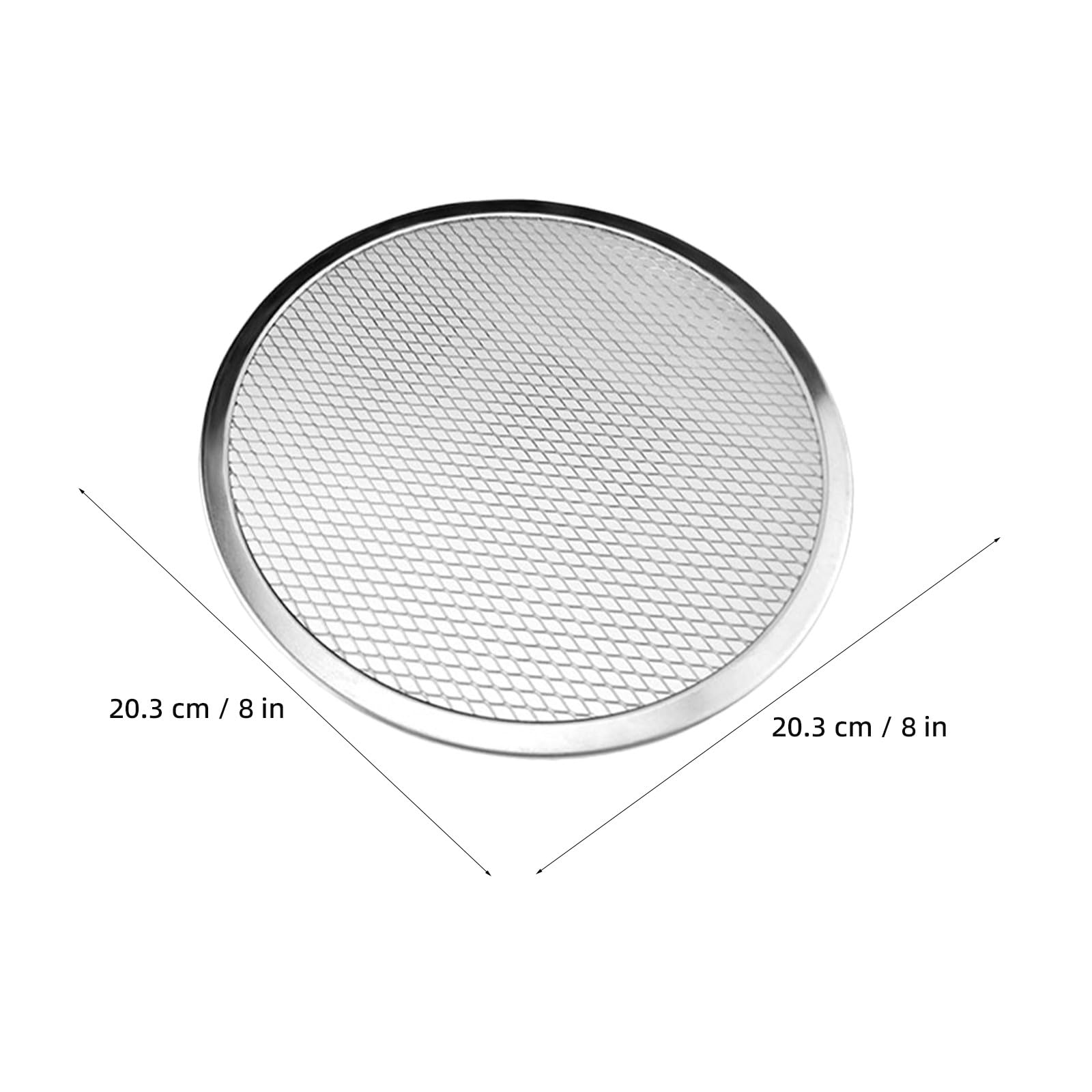 Zerodeko Set di 8 griglie in alluminio per pizza, teglia antiaderente per