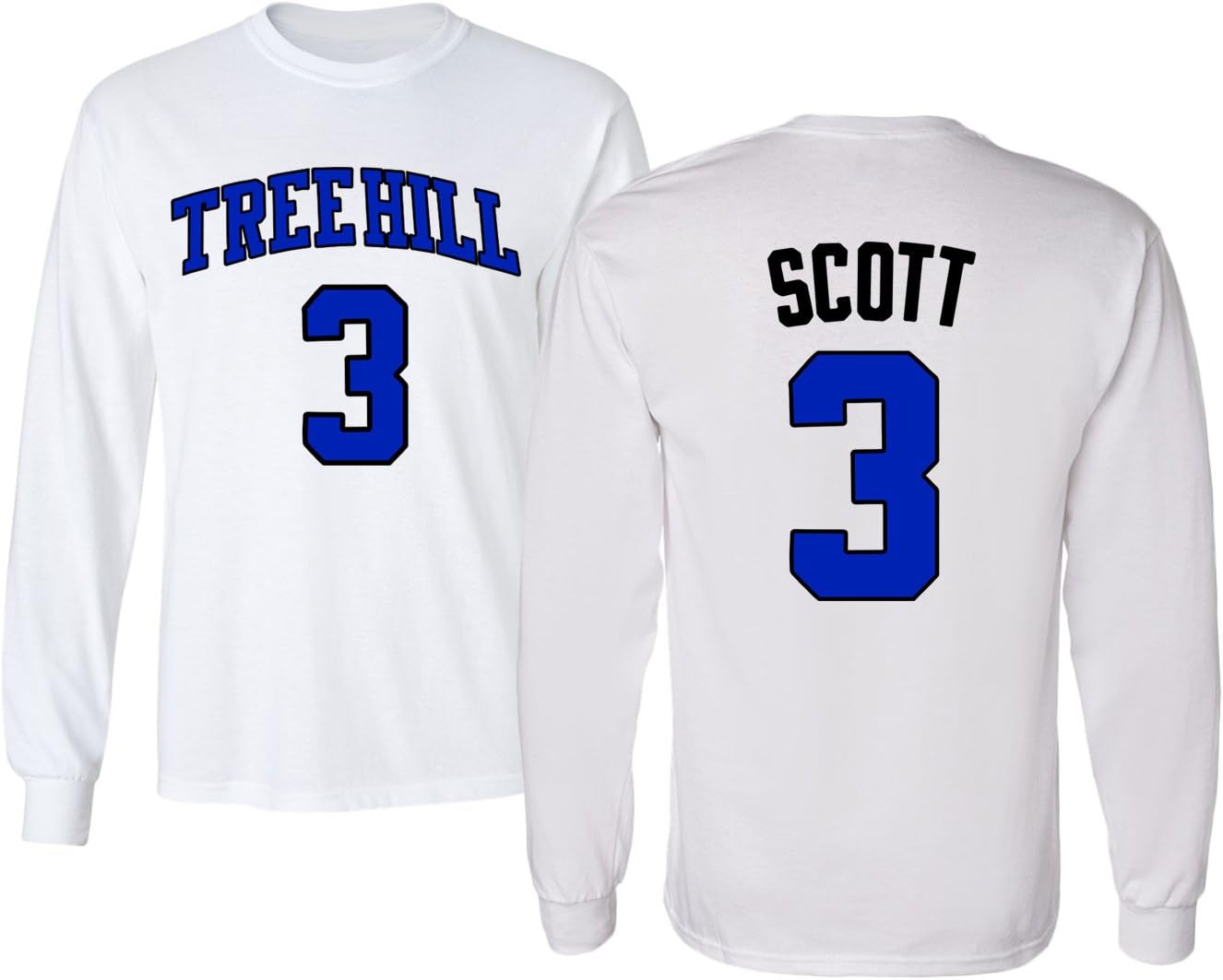 Ravens Basketball Movie #3 Lucas Scott One Tree Hill Jersey Style Men's Long Sleeve T Shirt
