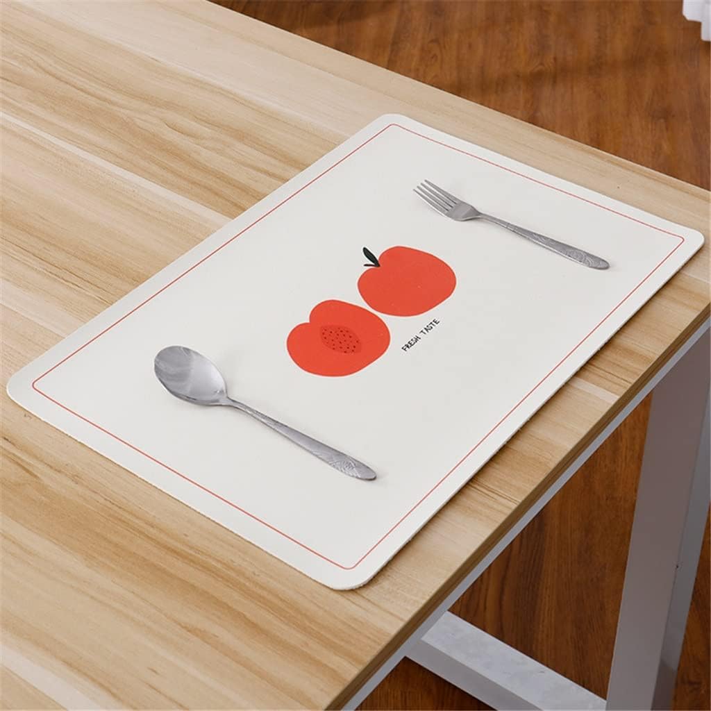6 Pcs Rectangular Table Mat Placemat Pad Kitchen for Dining Anti-scalding Insulation Placemat in Kitchen Accessories(Black)
