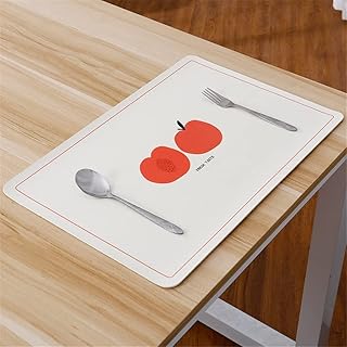 6 x Rectangular Table Mat Placemat Kitchen Pad for Dining Anti-Scalding Insulation Placemat in Kitchen Accessories (A)(D)