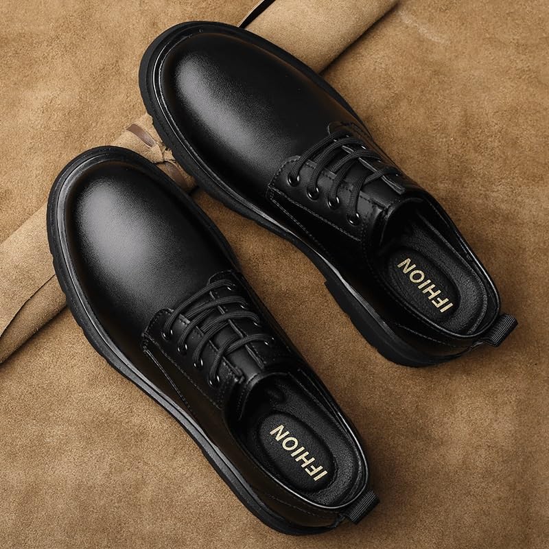 Men's Genuine Leather Dress Oxfords Fashion Business Casual Derby Prom Wedding Suit Shoes Comfort Walking Shoes3