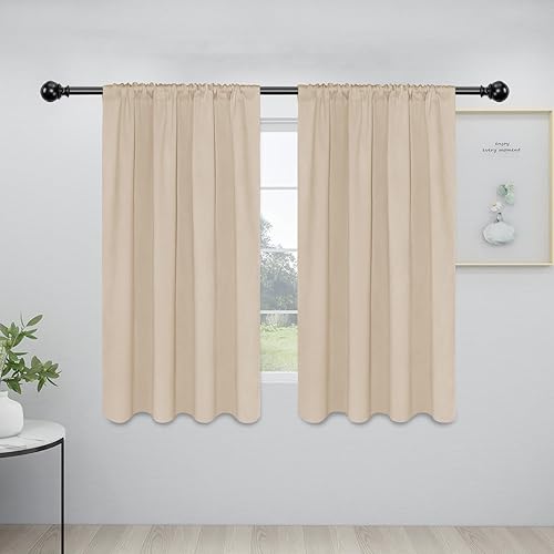 Miniatura 10 de Easy-Going Cortinas opacas con bolsillo para barra para dormitorio, cortinas de ventana para oscurecer la habitación para sala de estar, cortinas de
