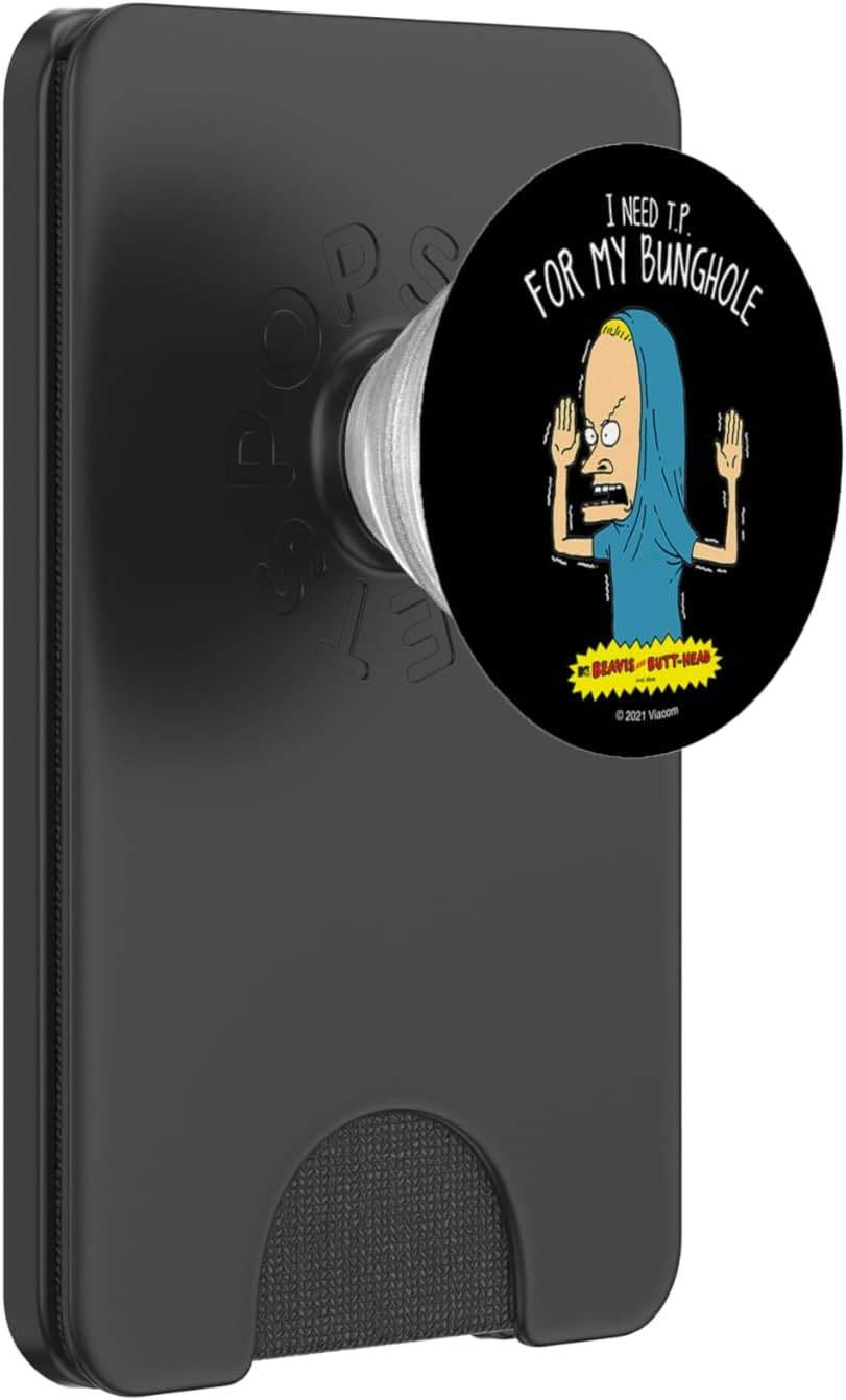 Beavis and Butt-Head I Need T.P. For My Bunghole PopSockets PopWallet for MagSafe