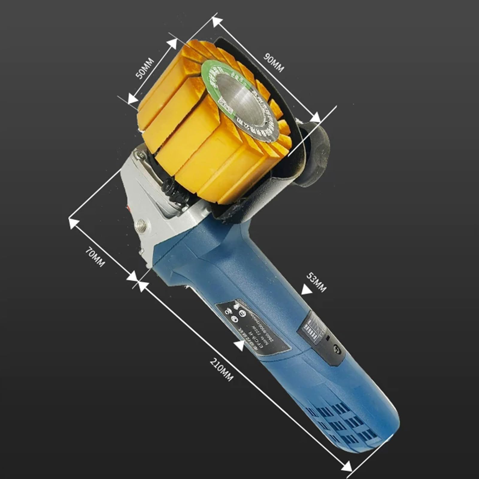 Máquina pulidora eléctrica portátil para Acero Inoxidable con 5 velocidades Variables (2800-7800 RPM). Herramienta para el acondicionamiento de Superficies Curvas y Planas.