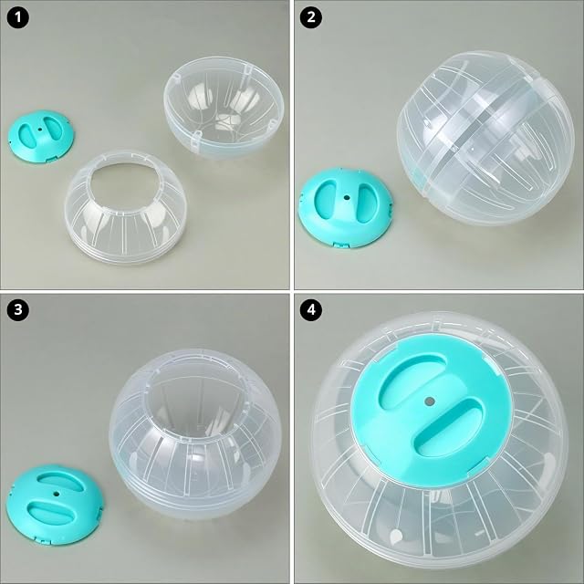 Foto 4 de 6 de QWORK® Bola Hámster 14,5 cm, Pelota Hamster Interactivo con Tapa de Bloqueo, para Hámsteres Enanos