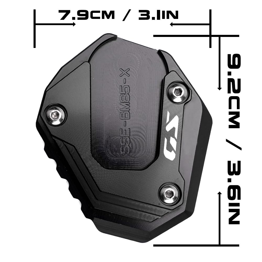 Adatto per B&MW F800GS F900GS F850GS F750GS ADVENTURE Piastra cavalletto laterale per moto CNC Estensione cavalletto laterale F850 GS Adventure F 750 850 GSA F 900 GS ADV (nero)