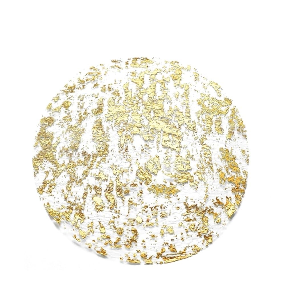 12/50 manteles individuales desechables de lámina metálica dorada prensada para el hogar, fiesta de cumpleaños, decoración de mesa de comedor (50 unidades)