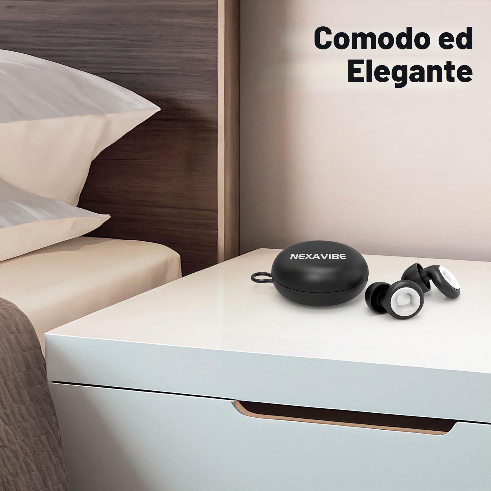 Tappi Auricolari Anti-Rumore 33dB in Silicone Riutilizzabili 3 Taglie per Adulti con Custodia