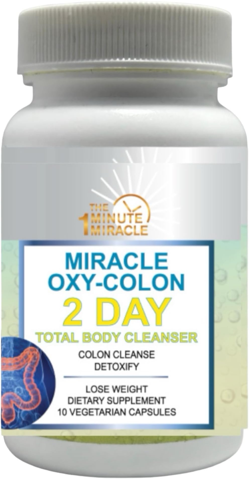 The One Minute Miracle - Miracle Oxy-Colon Cleanse - Colon Cleanser for 2 Day Cleanser