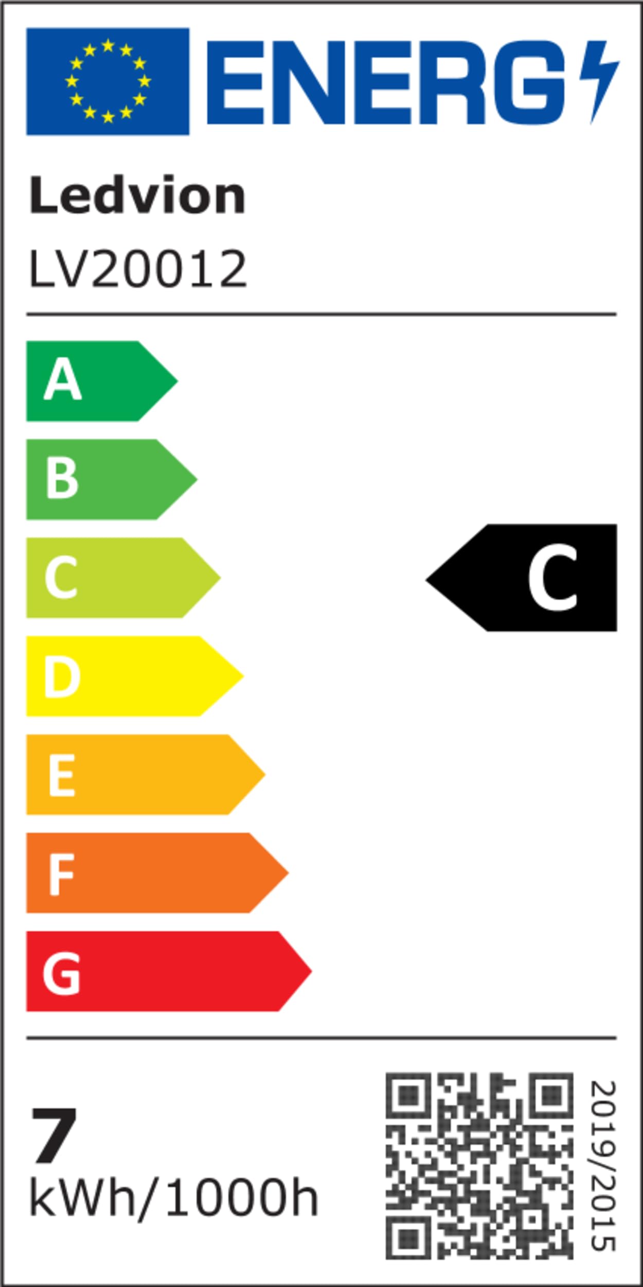 Ledvion - 10X Tubos LED TL, 60CM, 6.3W, 6500K, 175lm/W, Etiqueta Energética C, Incluye Arrancador LED