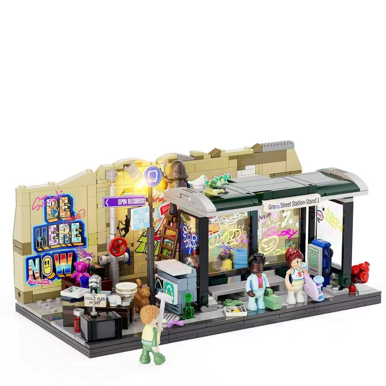 Lumibricks Graffiti Bus Stop