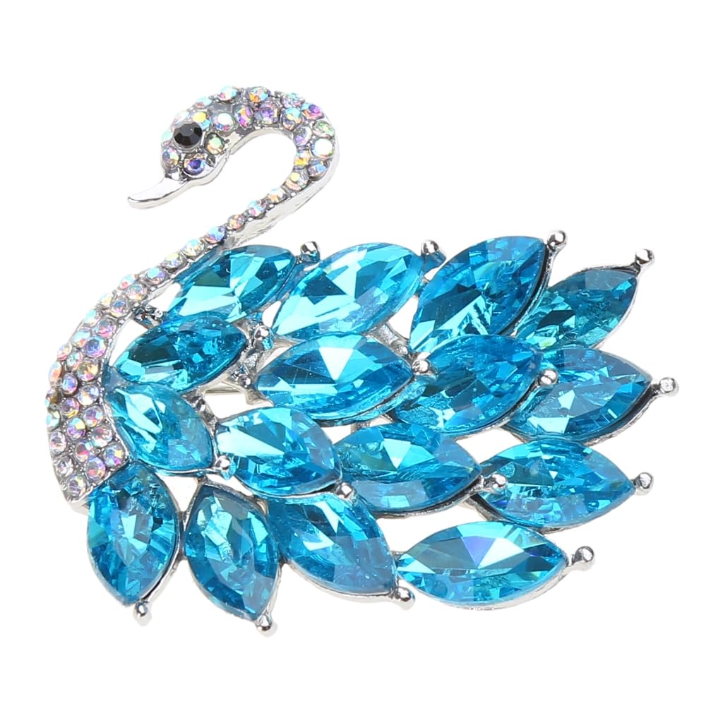 Swan Shaped Collar Pin Unique Swan Brooch Trendy Swan Cloth Jewelry Elegant Corsage Pins Alloy Material Gift for Women