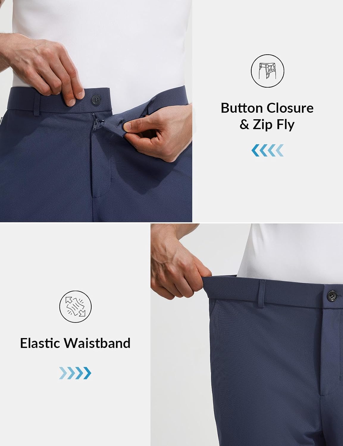 baleaf Men's Causal Short 7"/9" Golf Shorts Men Dress 5 Pockets Stretch Lightweight Work Athletic Short Zipper Fly Front