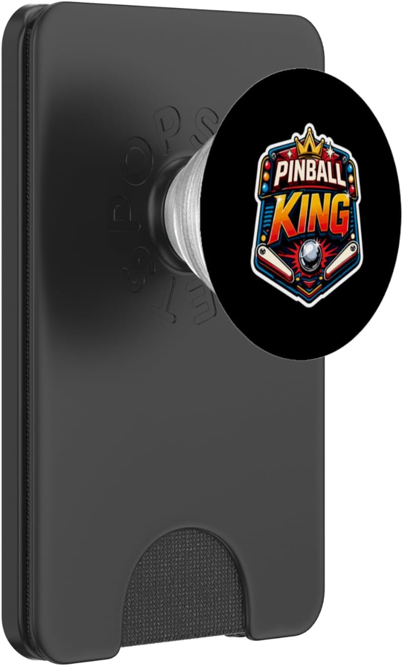 Pinball King Machines Funny Arcade Game Lover Present Games PopSockets PopWallet for MagSafe