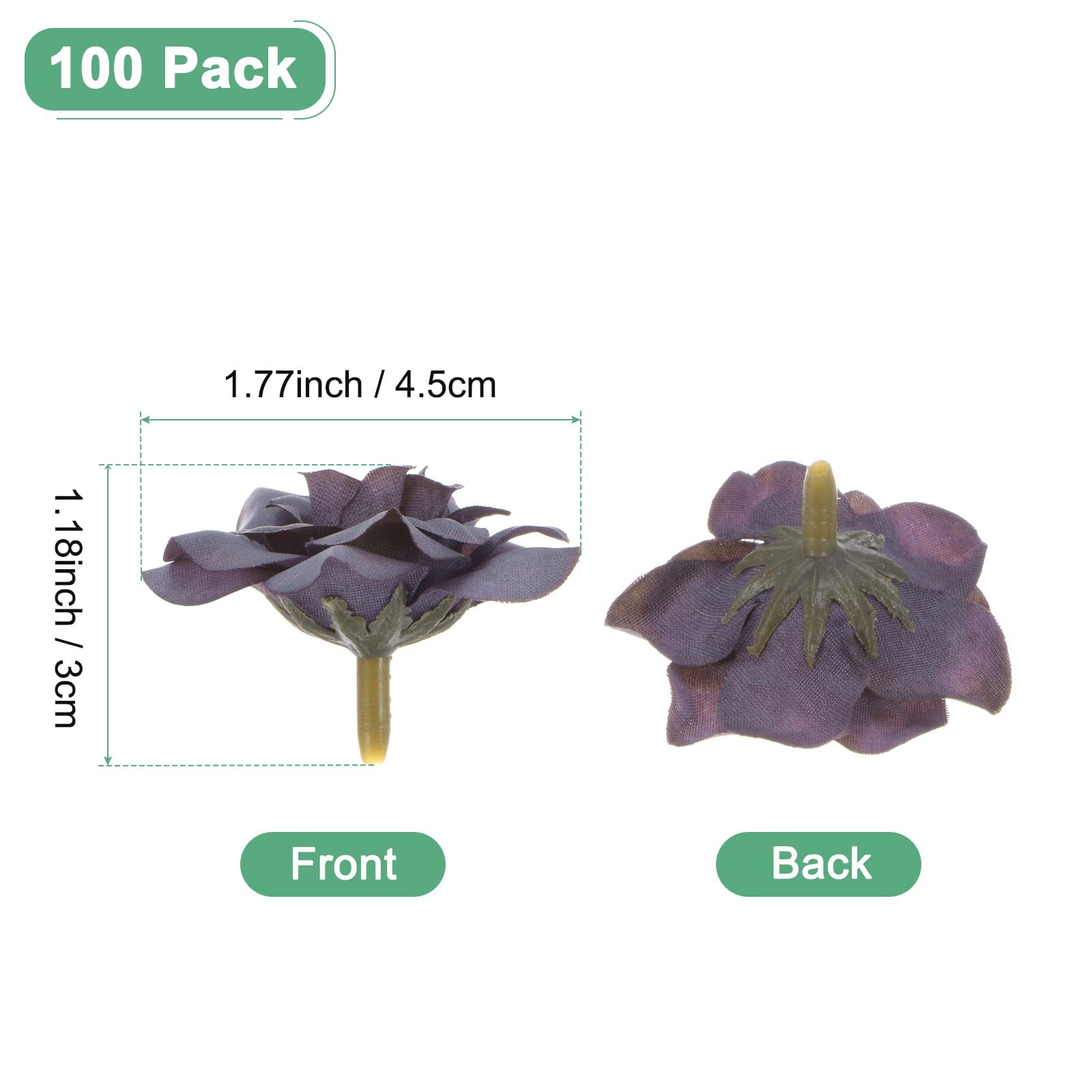 M METERXITY 100-Pack Artificial Roses Heads, Silk Faux Rose Head for Wedding/Bouquet/DIY Crafts/Party Decoration - Image 3