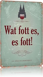 Cologne Cathedral Silhouette Tinplate Painting Metal Signs Text Art Poster Home Wall Decor, Suitable For Bedroom, Living Room, Bar, Restaurants,Fence,Etc.,Warning Sign,8×12 Inch