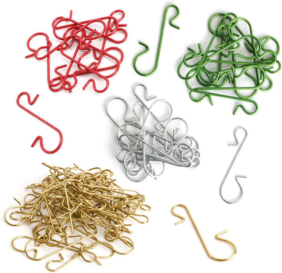 Zerodeko 150pcs Shape Metal Hooks for Christmas Decorations Versatile Hanging Hooks for Ornaments and Home Decor Metal Hangers for Holiday Festivities